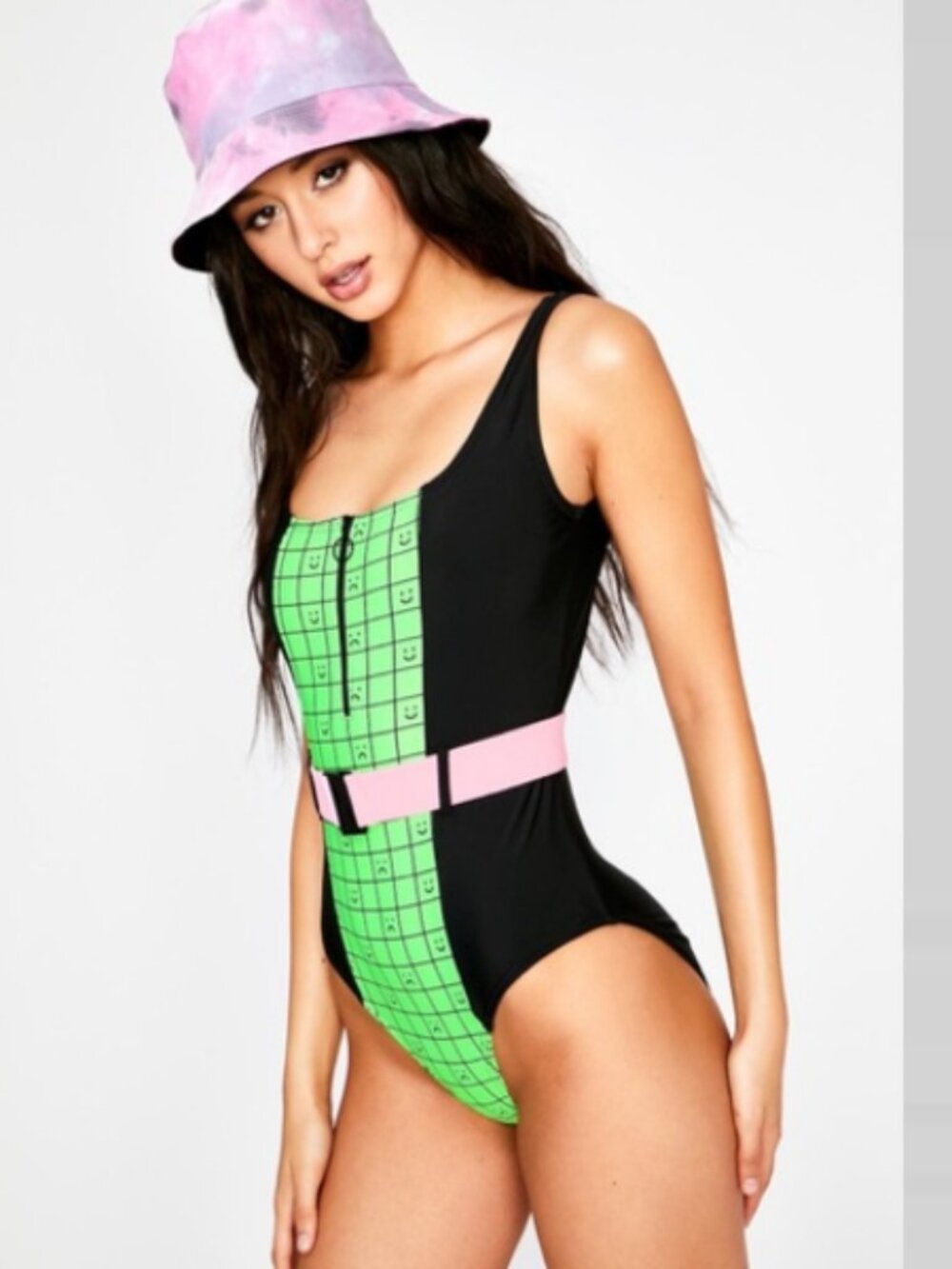 Lazy Oaf Moody Check One Piece Swimsuit 8